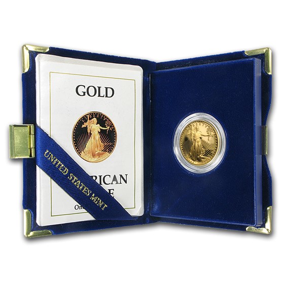 1990-P 1/2 oz Proof Gold American Eagle (w/Box & COA) 1990-P 1/2 oz Proof Gold American Eagle (w/Box & COA)